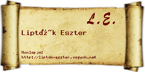Lipták Eszter névjegykártya